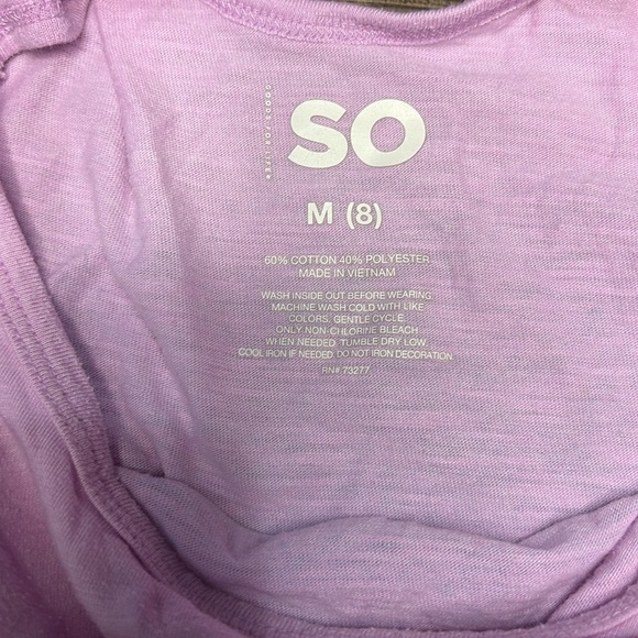 Girls SO brand tank top pink and purple with a dolphin on it size medium - Picture 4 of 5